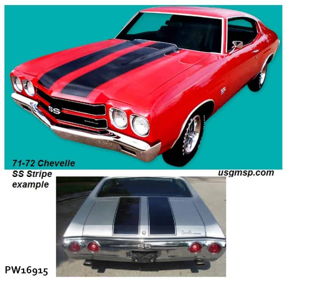 70-72 Chevelle SS Stencil or Decal Kit